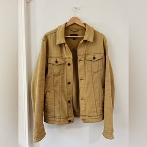 ASOS DESIGN skinny denim men’s jacket in tan size small